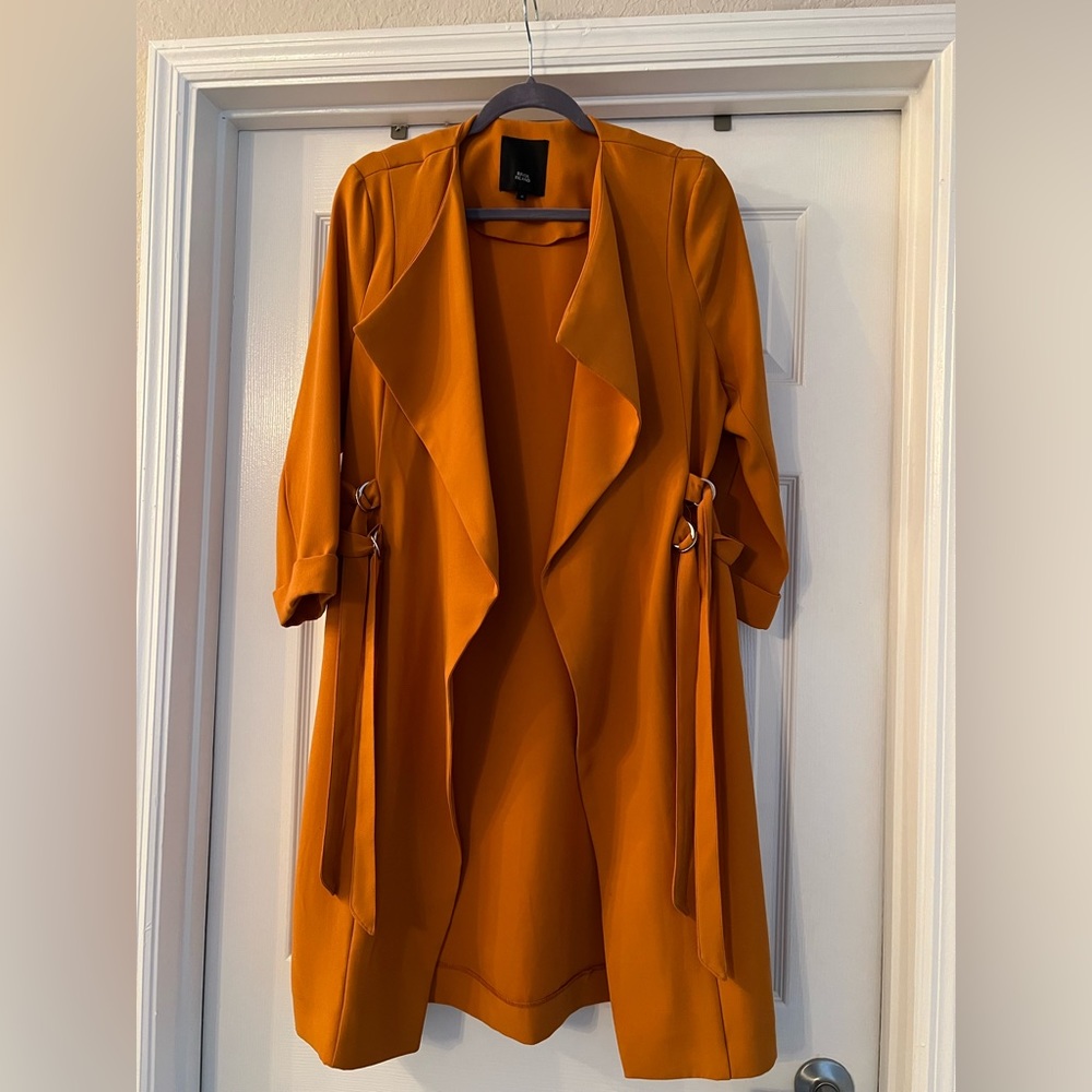 Orange trench coat from River Island. Size 12
